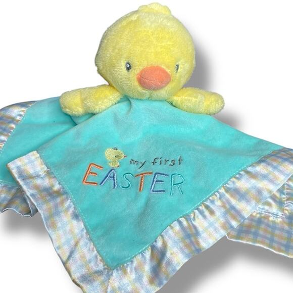 Magic Years Lovey Duck My First Easter Security Blanket Rattle Chick Plush Gift - Picture 1 of 9